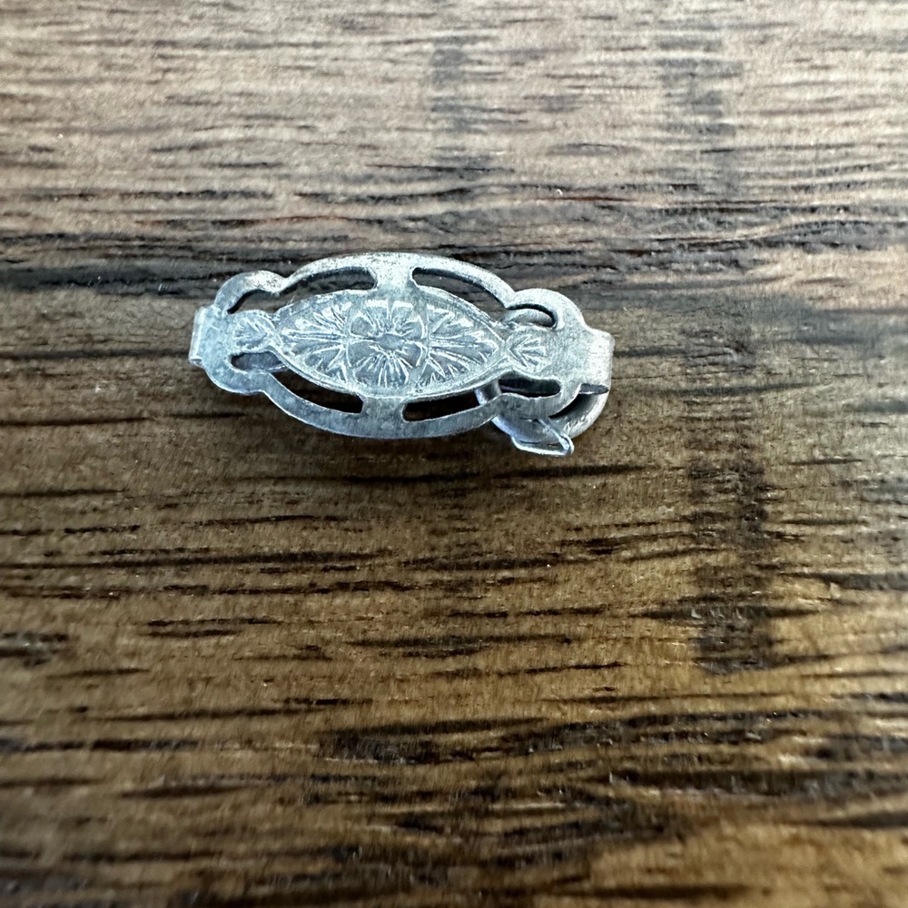 Vintage Sterling Silver Chain Clasp | Oval Floral Design | Jewelry Repair